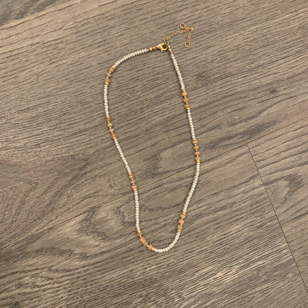 Opal and Freshwater pearl necklace